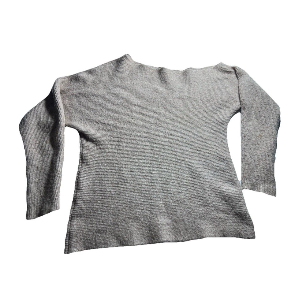 Treasure & Bond‎ Women Small Tan Boatneck Textured Knit Long Sleeve Sweater